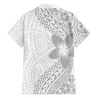 Lotu Tamaiti White Sunday Family Matching Puletasi and Hawaiian Shirt Pacific Plumeria Flowers - White Version LT9 - Polynesian Pride