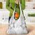 Lotu Tamaiti White Sunday Grocery Bag Pacific Plumeria Flowers - White Version