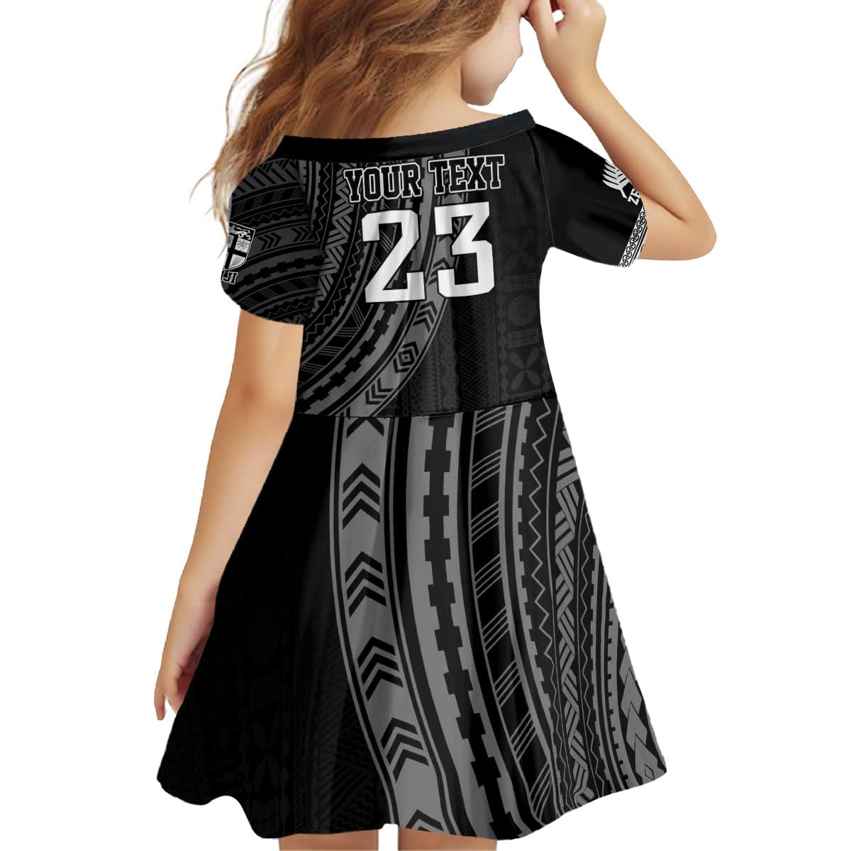 Custom Fiji New Zealand Rugby Family Matching Off Shoulder Short Dress and Hawaiian Shirt Make History Together LT9 - Polynesian Pride