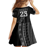 Custom Fiji New Zealand Rugby Family Matching Off Shoulder Short Dress and Hawaiian Shirt Make History Together LT9 - Polynesian Pride