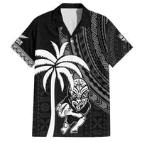 Custom Fiji New Zealand Rugby Family Matching Off Shoulder Short Dress and Hawaiian Shirt Make History Together LT9 Dad's Shirt - Short Sleeve Black - Polynesian Pride