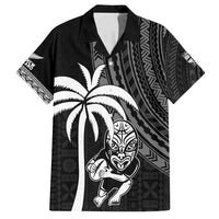 Custom Fiji New Zealand Rugby Family Matching Tank Maxi Dress and Hawaiian Shirt Make History Together LT9 Dad's Shirt - Short Sleeve Black - Polynesian Pride