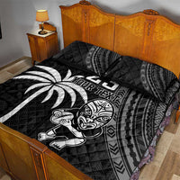 Custom Fiji New Zealand Rugby Quilt Bed Set Make History Together LT9 - Polynesian Pride