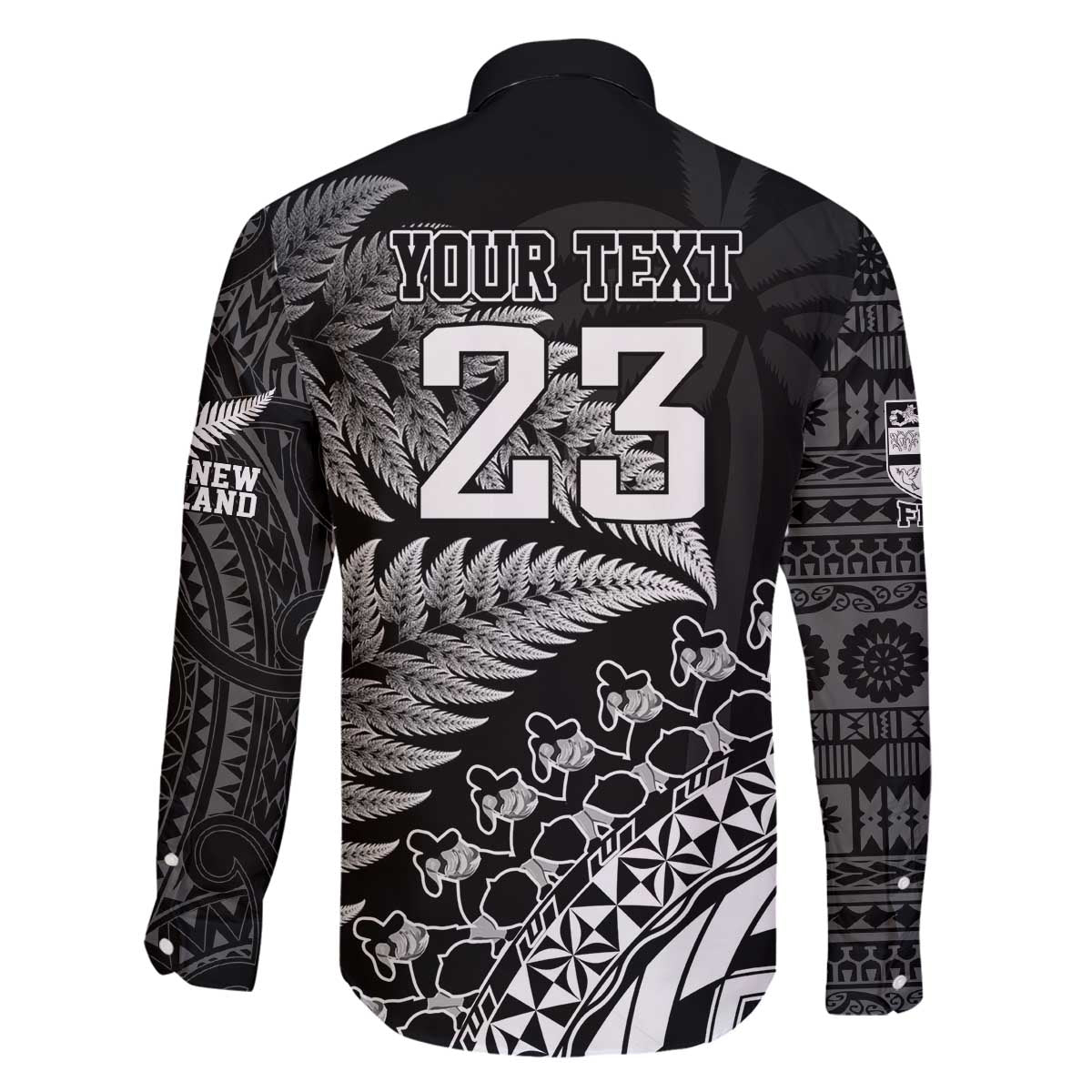 Custom Fiji New Zealand Rugby Family Matching Puletasi and Hawaiian Shirt Cibi Dance with Black Fern LT9 - Polynesian Pride