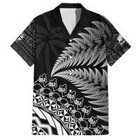 Custom Fiji New Zealand Rugby Family Matching Tank Maxi Dress and Hawaiian Shirt Cibi Dance with Black Fern LT9 Dad's Shirt - Short Sleeve Black - Polynesian Pride