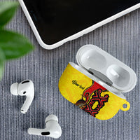 Personalised Papua New Guinea Oro Necklace AirPods Case Gold Melanesia Traditional Pattern LT9 - Polynesian Pride