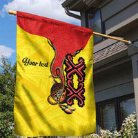 Personalised Papua New Guinea Oro Necklace Garden Flag Gold Melanesia Traditional Pattern LT9 - Polynesian Pride