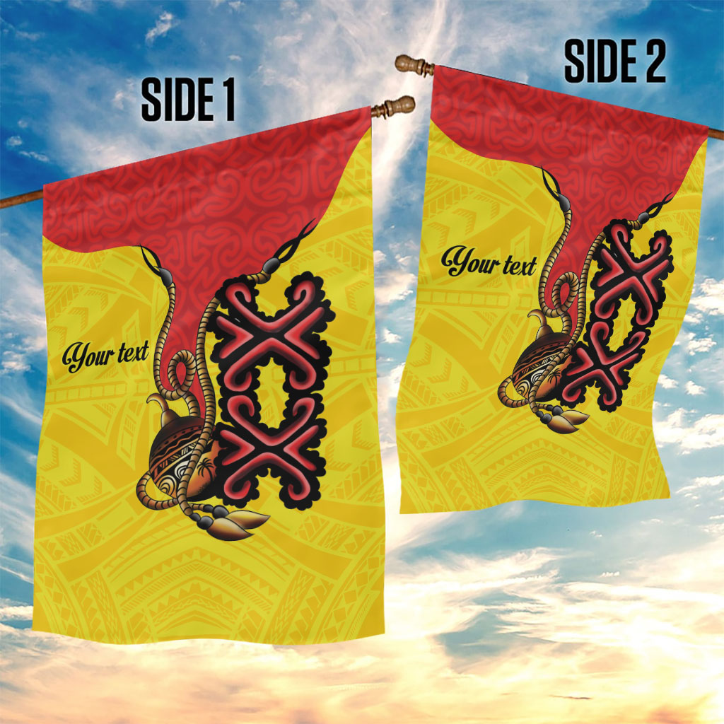 Personalised Papua New Guinea Oro Necklace Garden Flag Gold Melanesia Traditional Pattern LT9 - Polynesian Pride