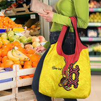 Personalised Papua New Guinea Oro Necklace Grocery Bag Gold Melanesia Traditional Pattern LT9 - Polynesian Pride