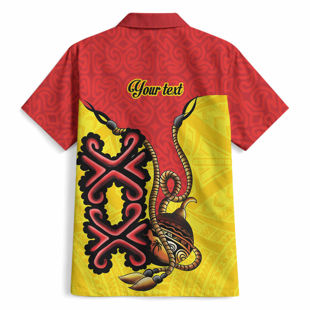 Personalised Papua New Guinea Oro Necklace Hawaiian Shirt Gold Melanesia Traditional Pattern LT9 - Polynesian Pride