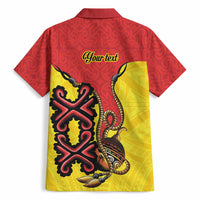 Personalised Papua New Guinea Oro Necklace Hawaiian Shirt Gold Melanesia Traditional Pattern LT9 - Polynesian Pride