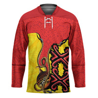 Personalised Papua New Guinea Oro Necklace Hockey Jersey Gold Melanesia Traditional Pattern LT9 Unisex Gold - Polynesian Pride