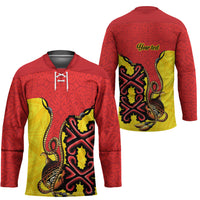 Personalised Papua New Guinea Oro Necklace Hockey Jersey Gold Melanesia Traditional Pattern LT9 - Polynesian Pride