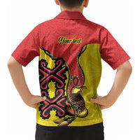 Personalised Papua New Guinea Oro Necklace Kid Hawaiian Shirt Gold Melanesia Traditional Pattern LT9 - Polynesian Pride