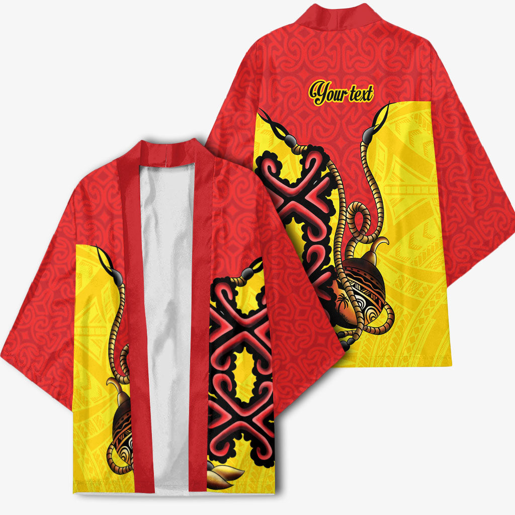 Personalised Papua New Guinea Oro Necklace Kimono Gold Melanesia Traditional Pattern LT9 - Polynesian Pride