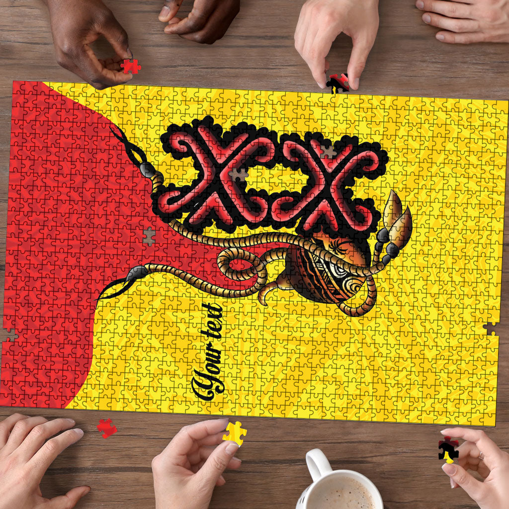 Personalised Papua New Guinea Oro Necklace Puzzle Gold Melanesia Traditional Pattern LT9 - Polynesian Pride