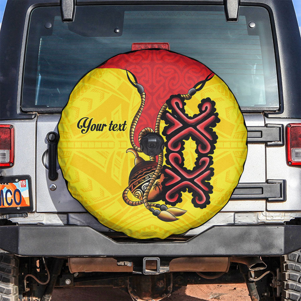 Personalised Papua New Guinea Oro Necklace Spare Tire Cover Gold Melanesia Traditional Pattern LT9 Gold - Polynesian Pride