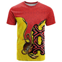 Personalised Papua New Guinea Oro Necklace T Shirt Gold Melanesia Traditional Pattern LT9 Gold - Polynesian Pride