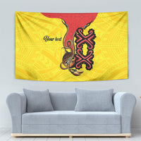 Personalised Papua New Guinea Oro Necklace Tapestry Gold Melanesia Traditional Pattern LT9 - Polynesian Pride