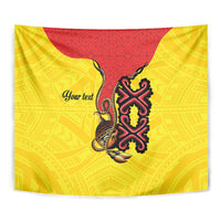 Personalised Papua New Guinea Oro Necklace Tapestry Gold Melanesia Traditional Pattern LT9 - Polynesian Pride