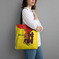 Personalised Papua New Guinea Oro Necklace Tote Bag Gold Melanesia Traditional Pattern LT9 - Polynesian Pride