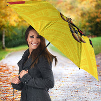 Personalised Papua New Guinea Oro Necklace Umbrella Gold Melanesia Traditional Pattern LT9 - Polynesian Pride