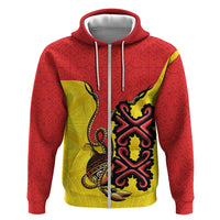 Personalised Papua New Guinea Oro Necklace Zip Hoodie Gold Melanesia Traditional Pattern LT9 Zip Hoodie Gold - Polynesian Pride