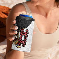 Personalised Papua New Guinea Oro Necklace 4 in 1 Can Cooler Tumbler Black Melanesia Traditional Pattern LT9 - Polynesian Pride