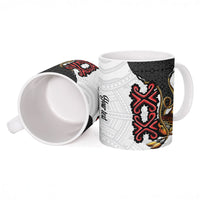 Personalised Papua New Guinea Oro Necklace Ceramic Mug Black Melanesia Traditional Pattern LT9 - Polynesian Pride