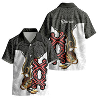 Personalised Papua New Guinea Oro Necklace Kid Hawaiian Shirt Black Melanesia Traditional Pattern LT9 - Polynesian Pride
