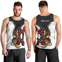 Personalised Papua New Guinea Oro Necklace Men Tank Top Black Melanesia Traditional Pattern LT9 - Polynesian Pride
