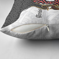 Personalised Papua New Guinea Oro Necklace Pillow Cover Black Melanesia Traditional Pattern LT9 - Polynesian Pride