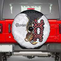 Personalised Papua New Guinea Oro Necklace Spare Tire Cover Black Melanesia Traditional Pattern LT9 - Polynesian Pride