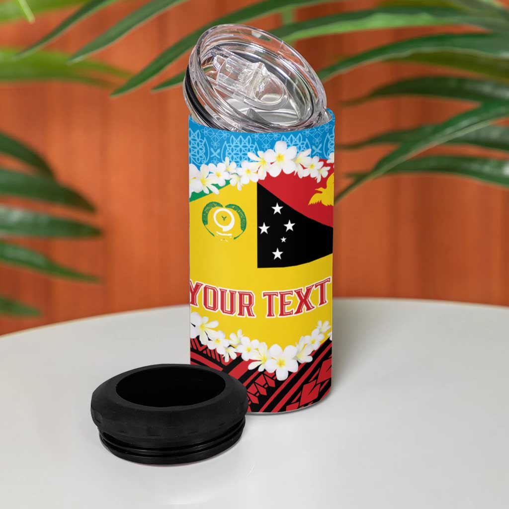 Personalised Torba PNG Forever 4 in 1 Can Cooler Tumbler Polynesian Sand Art LT9 - Polynesian Pride