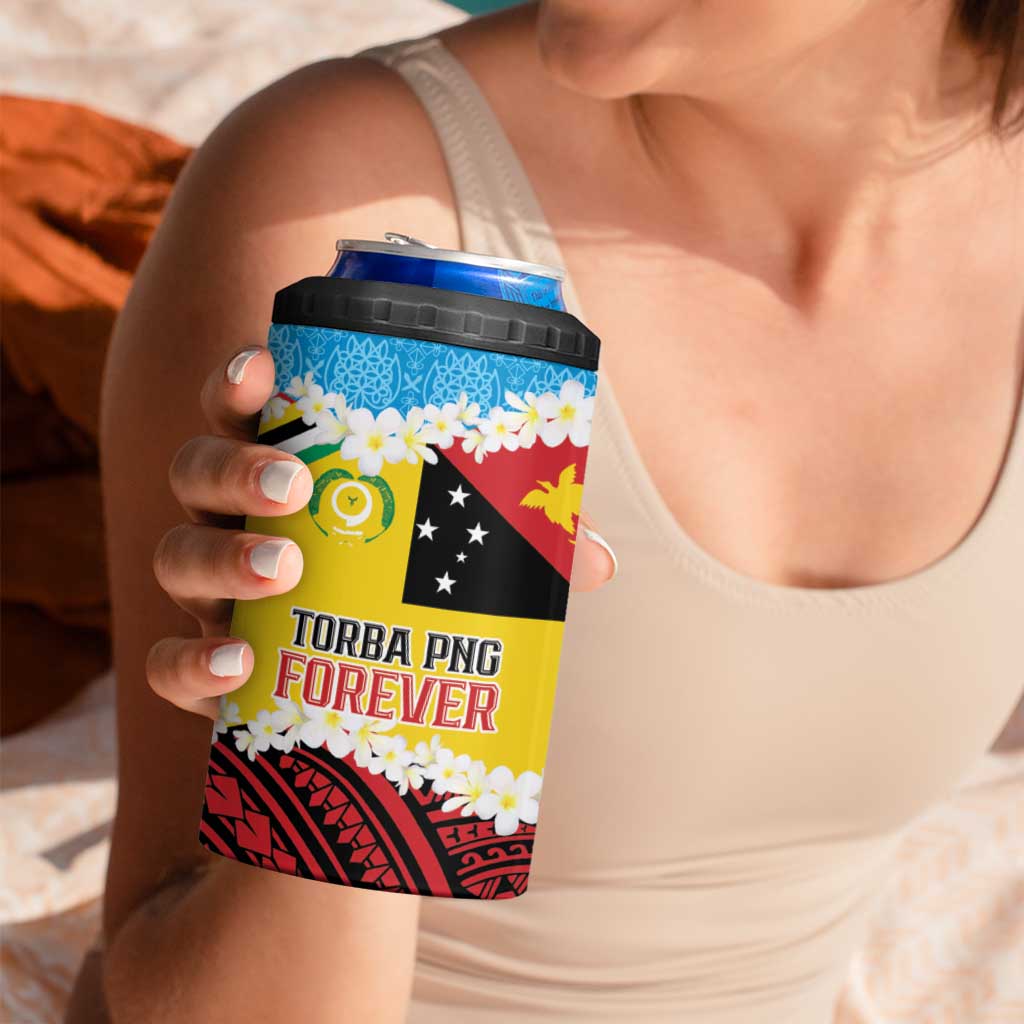 Personalised Torba PNG Forever 4 in 1 Can Cooler Tumbler Polynesian Sand Art LT9 - Polynesian Pride