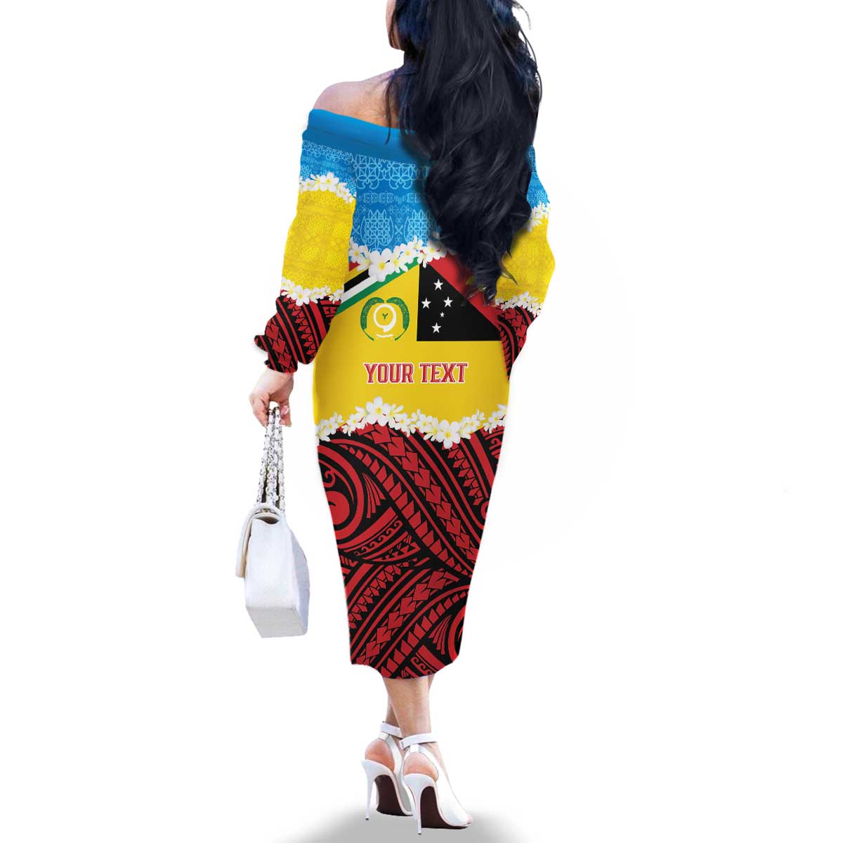 Personalised Torba PNG Forever Family Matching Off The Shoulder Long Sleeve Dress and Hawaiian Shirt Polynesian Sand Art LT9 - Polynesian Pride