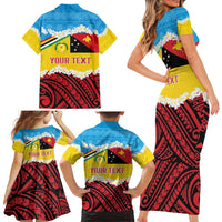 Personalised Torba PNG Forever Family Matching Short Sleeve Bodycon Dress and Hawaiian Shirt Polynesian Sand Art LT9 - Polynesian Pride
