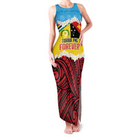Personalised Torba PNG Forever Family Matching Tank Maxi Dress and Hawaiian Shirt Polynesian Sand Art LT9 Mom's Dress Green - Polynesian Pride