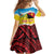 Personalised Torba PNG Forever Kid Short Sleeve Dress Polynesian Sand Art - Polynesian Pride