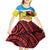 Personalised Torba PNG Forever Kid Short Sleeve Dress Polynesian Sand Art - Polynesian Pride
