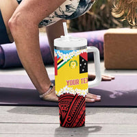 Personalised Torba PNG Forever Tumbler With Handle Polynesian Sand Art - Polynesian Pride
