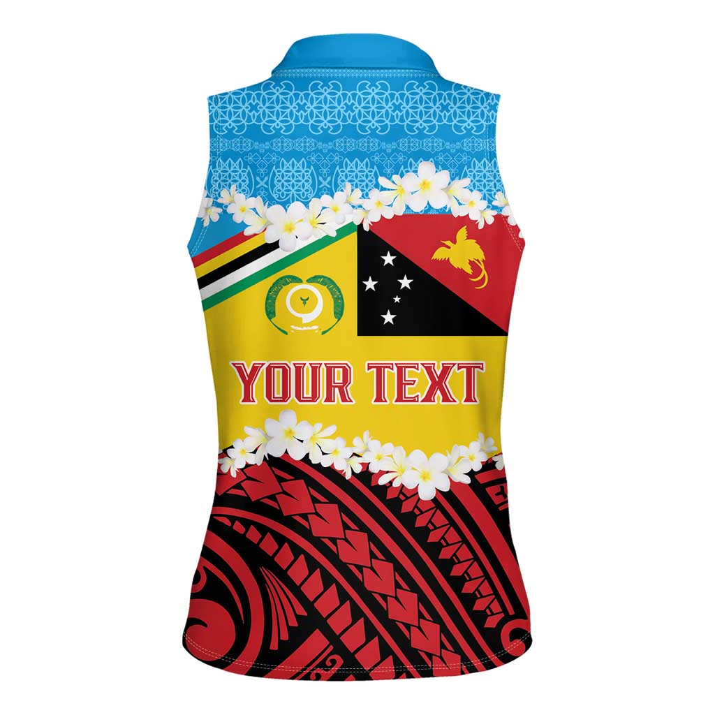 Personalised Torba PNG Forever Women Sleeveless Polo Shirt Polynesian Sand Art - Polynesian Pride