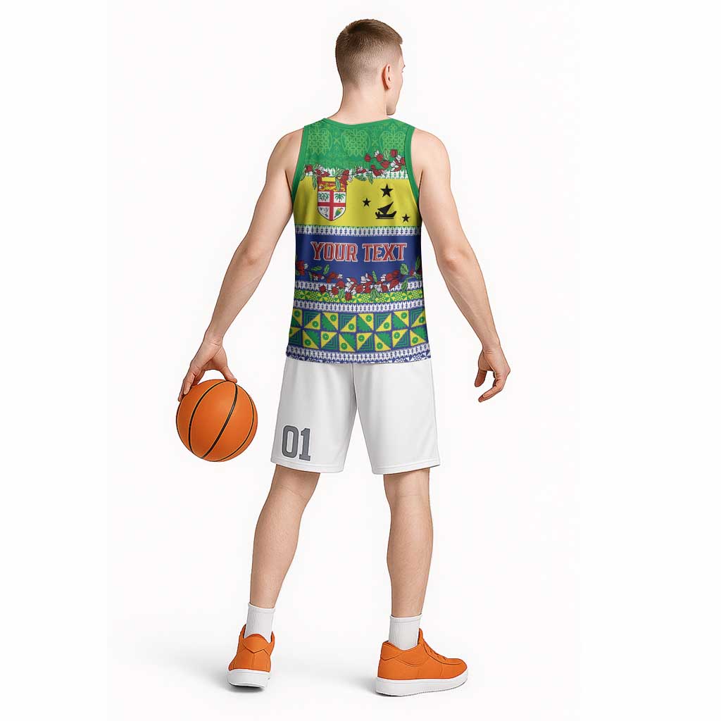Personalised Malampa Fiji Forever Basketball Jersey Tagimoucia Polynesian Sand Drawing - Polynesian Pride