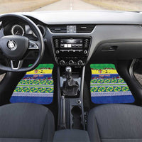 Personalised Malampa Fiji Forever Car Mats Tagimoucia Polynesian Sand Drawing LT9 Set 2pcs - Front Yellow - Polynesian Pride
