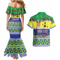 Personalised Malampa Fiji Forever Couples Matching Mermaid Dress and Hawaiian Shirt Tagimoucia Polynesian Sand Drawing LT9 - Polynesian Pride