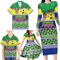 Personalised Malampa Fiji Forever Family Matching Long Sleeve Bodycon Dress and Hawaiian Shirt Tagimoucia Polynesian Sand Drawing LT9 - Polynesian Pride