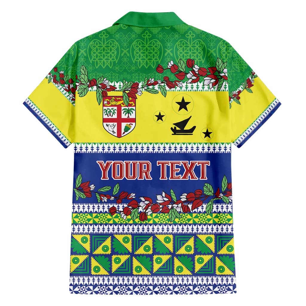 Personalised Malampa Fiji Forever Family Matching Off Shoulder Short Dress and Hawaiian Shirt Tagimoucia Polynesian Sand Drawing LT9 - Polynesian Pride
