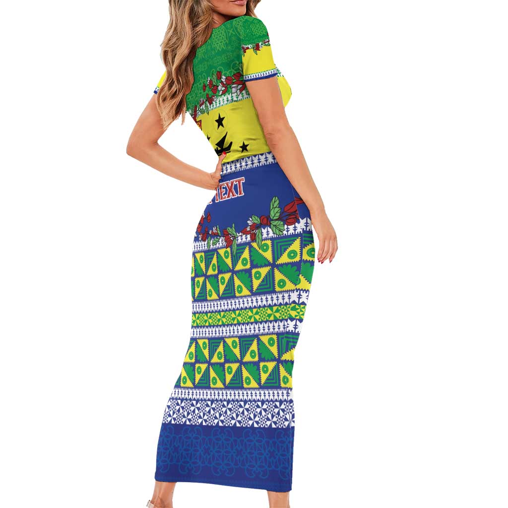 Personalised Malampa Fiji Forever Family Matching Short Sleeve Bodycon Dress and Hawaiian Shirt Tagimoucia Polynesian Sand Drawing LT9 - Polynesian Pride