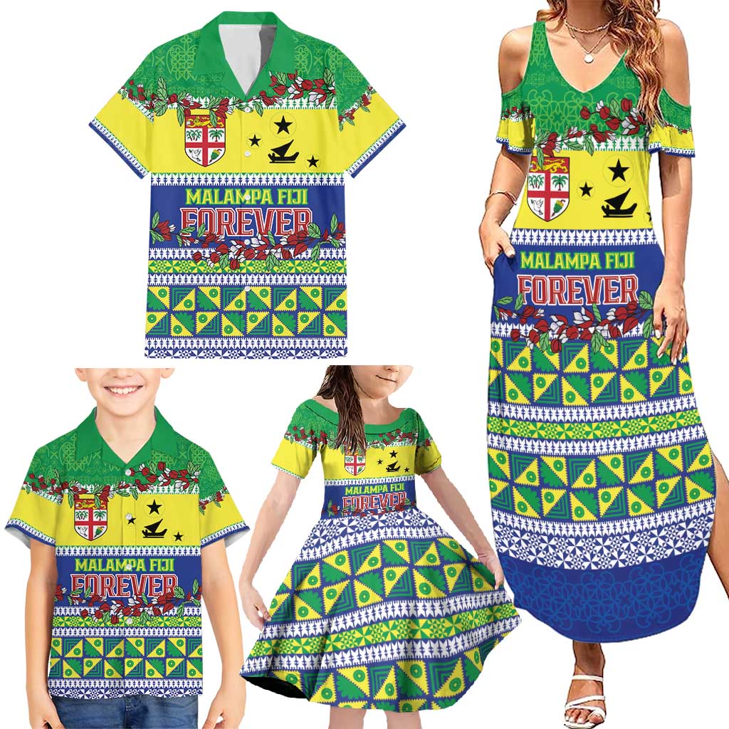 Personalised Malampa Fiji Forever Family Matching Summer Maxi Dress and Hawaiian Shirt Tagimoucia Polynesian Sand Drawing LT9 - Polynesian Pride