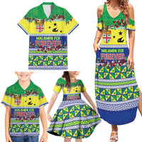Personalised Malampa Fiji Forever Family Matching Summer Maxi Dress and Hawaiian Shirt Tagimoucia Polynesian Sand Drawing LT9 - Polynesian Pride